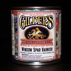 Gilders Window Spar Varnish Clear Coat-half pint